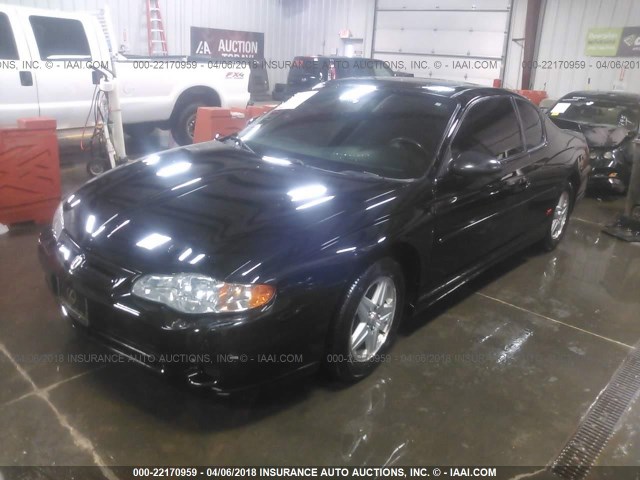 2G1WX12K749386088 - 2004 CHEVROLET MONTE CARLO SS შავი ფოტო 2