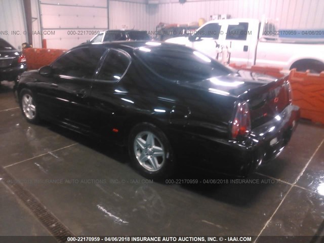 2G1WX12K749386088 - 2004 CHEVROLET MONTE CARLO SS შავი ფოტო 3
