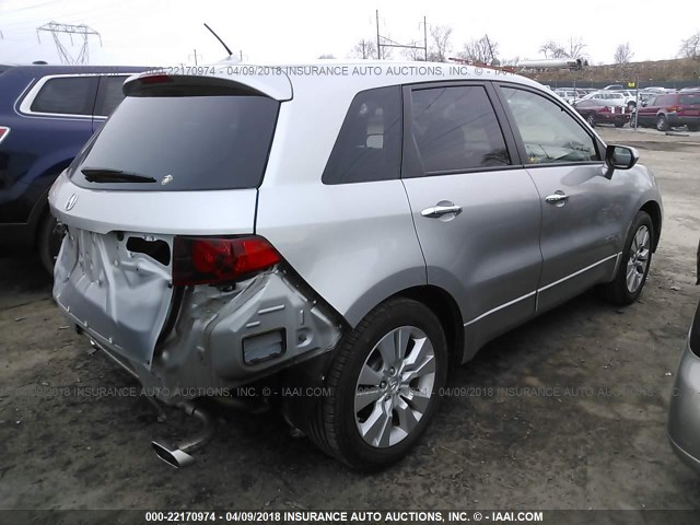 5J8TB1H26CA001124 - 2012 ACURA RDX SILVER photo 4