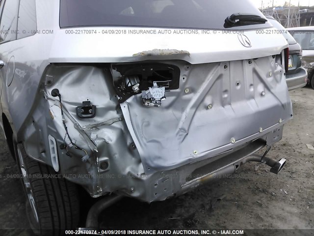 5J8TB1H26CA001124 - 2012 ACURA RDX SILVER photo 6