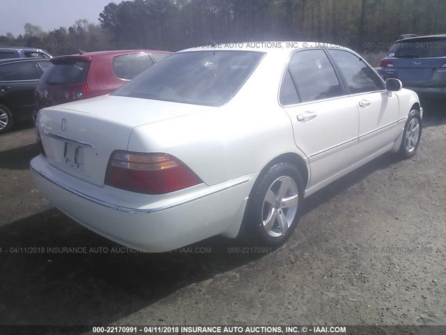 JH4KA96672C014421 - 2002 ACURA 3.5RL WHITE photo 4