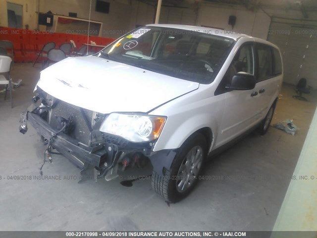 2C4RDGBG6ER187076 - 2014 DODGE GRAND CARAVAN SE WHITE photo 2