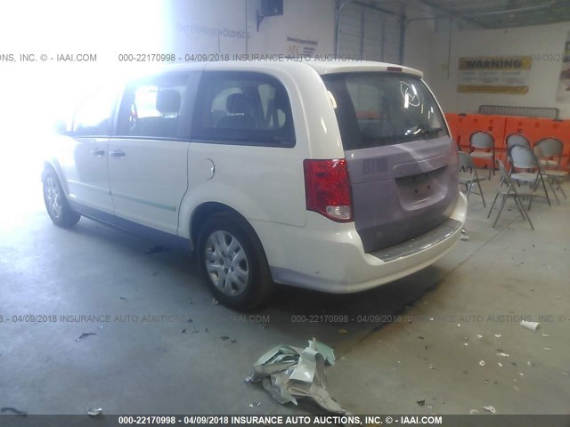 2C4RDGBG6ER187076 - 2014 DODGE GRAND CARAVAN SE WHITE photo 3