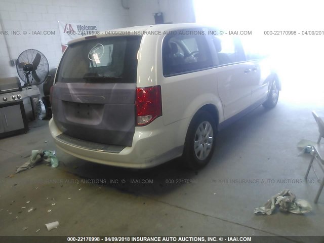 2C4RDGBG6ER187076 - 2014 DODGE GRAND CARAVAN SE WHITE photo 4