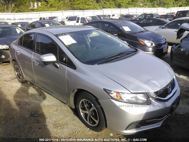 19XFB2F71FE022495 - 2015 HONDA CIVIC SE SILVER photo 1