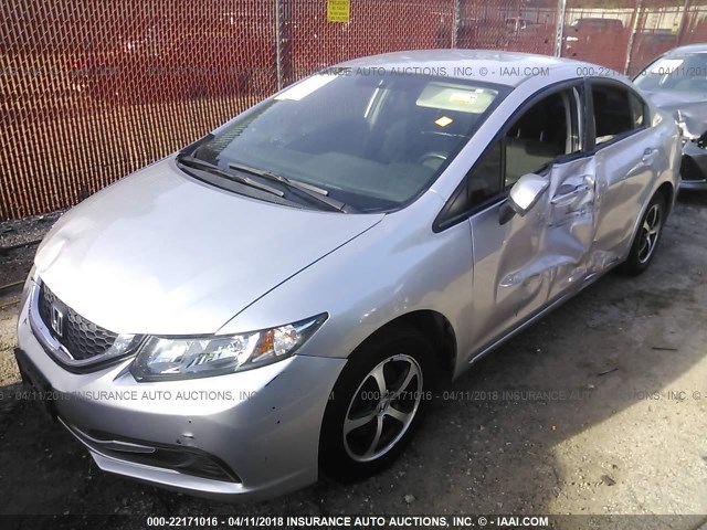 19XFB2F71FE022495 - 2015 HONDA CIVIC SE SILVER photo 2