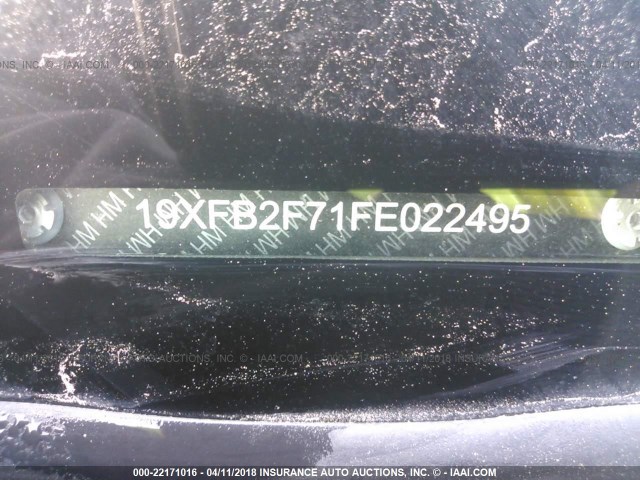 19XFB2F71FE022495 - 2015 HONDA CIVIC SE SILVER photo 9