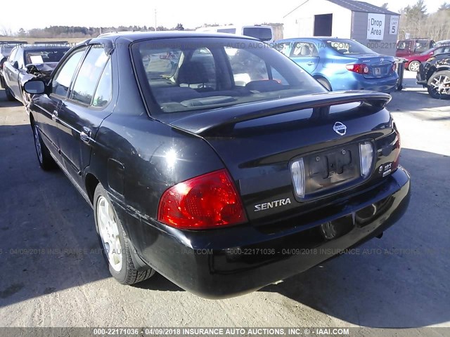 3N1CB51D86L527692 - 2006 NISSAN SENTRA 1.8/1.8S BLACK photo 3