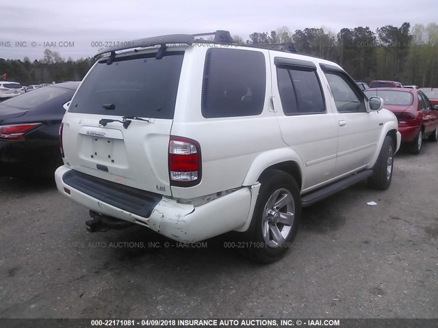 JN8DR09Y94W915873 - 2004 NISSAN PATHFINDER LE/SE WHITE photo 4