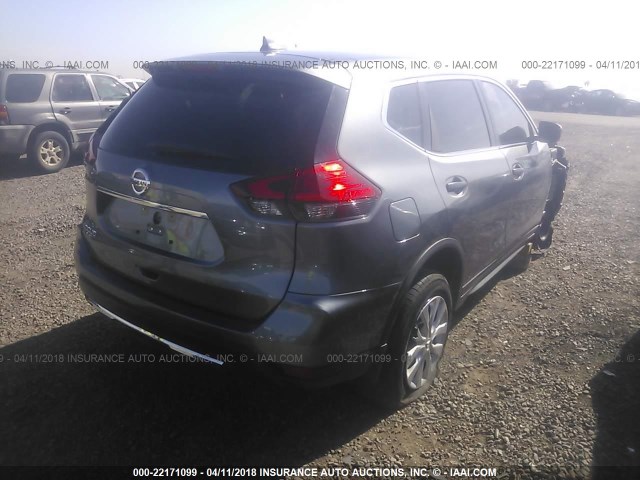 KNMAT2MTXHP577987 - 2017 NISSAN ROGUE S/SV GRAY photo 4