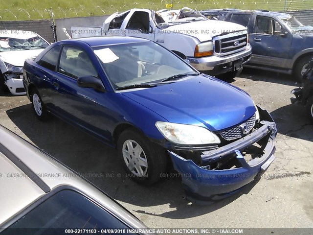 1HGEM22195L054612 - 2005 HONDA CIVIC DX VP BLUE photo 1