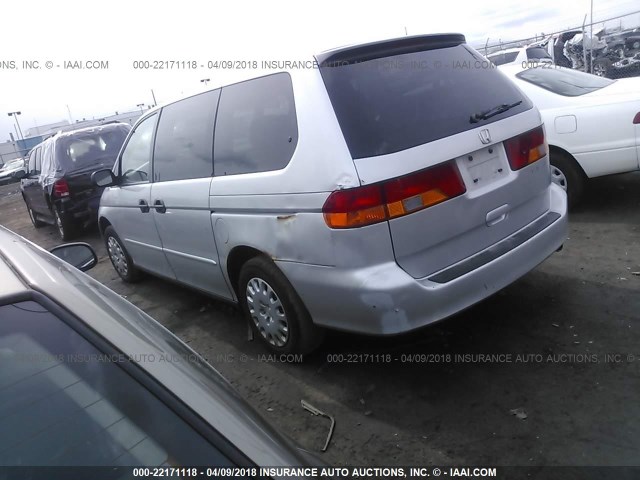 2HKRL18562H578520 - 2002 HONDA ODYSSEY LX SILVER photo 3