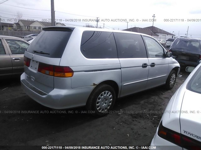 2HKRL18562H578520 - 2002 HONDA ODYSSEY LX SILVER photo 4