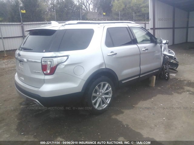 1FM5K7F85GGA99272 - 2016 FORD EXPLORER LIMITED 银色 照片 4