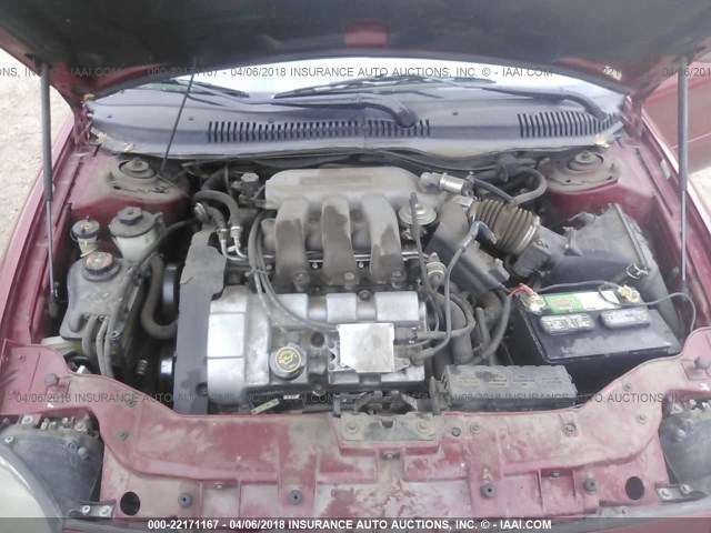 1FAFP52S6WG264346 - 1998 FORD TAURUS LX/SE MAROON photo 10