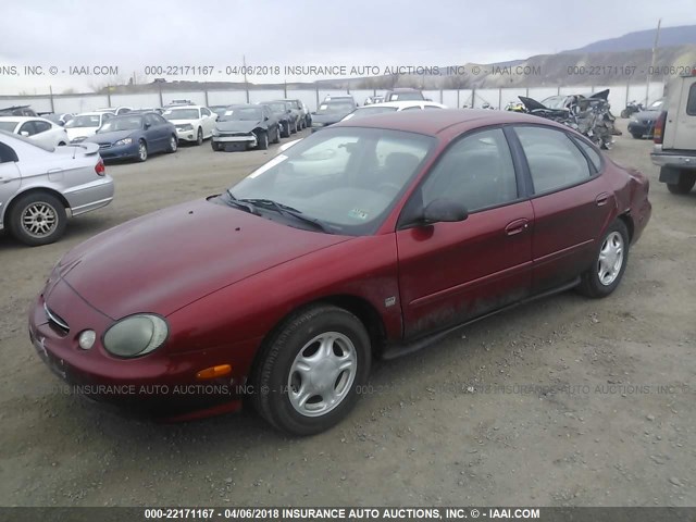 1FAFP52S6WG264346 - 1998 FORD TAURUS LX/SE MAROON photo 2