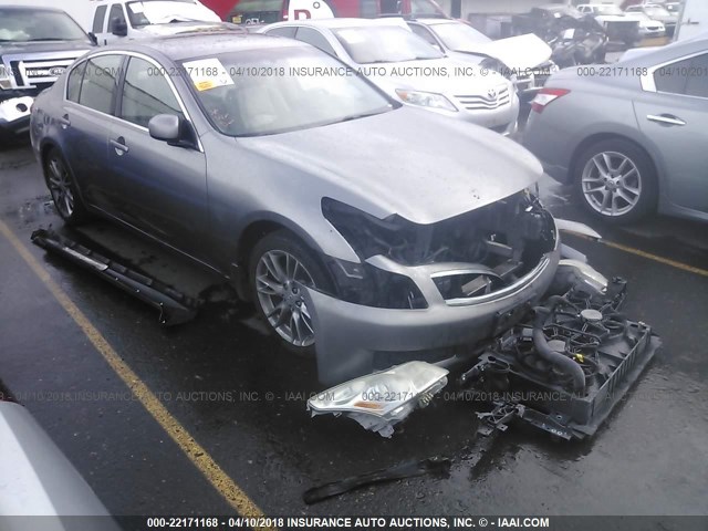 JNKBV61E37M729800 - 2007 INFINITI G35 GRAY photo 1