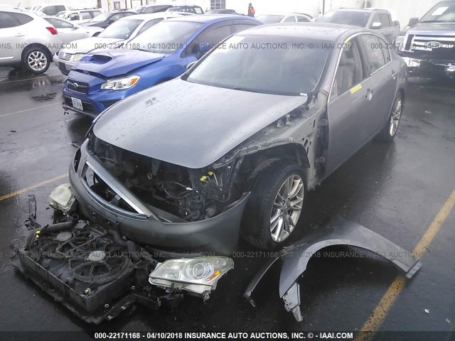 JNKBV61E37M729800 - 2007 INFINITI G35 GRAY photo 2