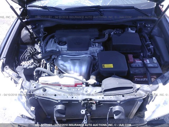 4T4BF1FK8CR223732 - 2012 TOYOTA CAMRY SE/LE/XLE BLACK photo 10