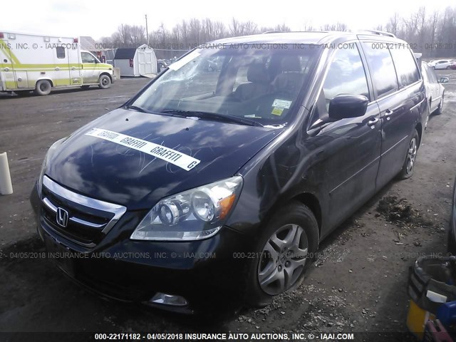 5FNRL38857B017107 - 2007 HONDA ODYSSEY TOURING BLACK photo 2