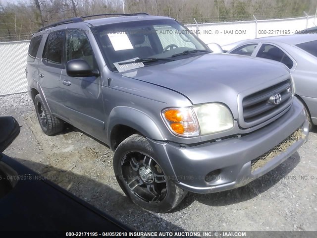 5TDZT34A72S080982 - 2002 TOYOTA SEQUOIA SR5 SILVER photo 1