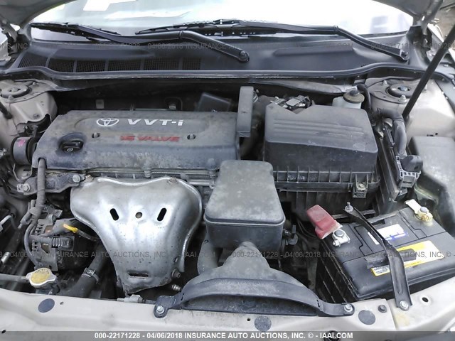 4T1BE46KX8U737278 - 2008 TOYOTA CAMRY CE/LE/XLE/SE GOLD photo 10