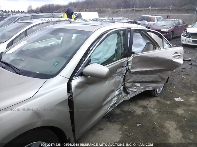 4T1BE46KX8U737278 - 2008 TOYOTA CAMRY CE/LE/XLE/SE GOLD photo 6
