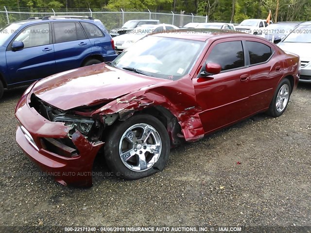 2B3KA53T29H556720 - 2009 DODGE CHARGER R/T RED photo 2
