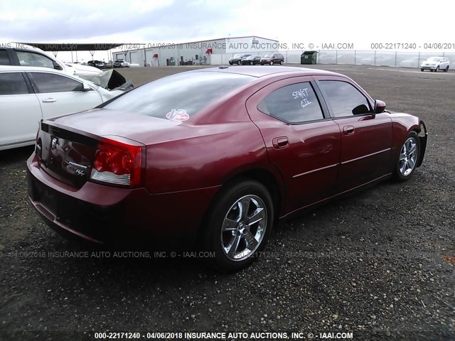 2B3KA53T29H556720 - 2009 DODGE CHARGER R/T RED photo 4