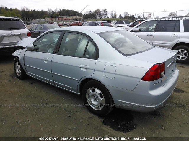 JHMES96643S023353 - 2003 HONDA CIVIC HYBRID Light Blue photo 3