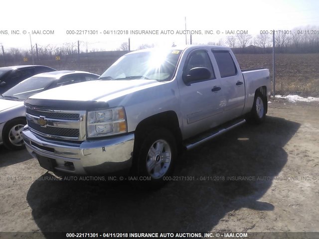 3GCPKSE73DG363730 - 2013 CHEVROLET SILVERADO K1500 LT SILVER photo 2