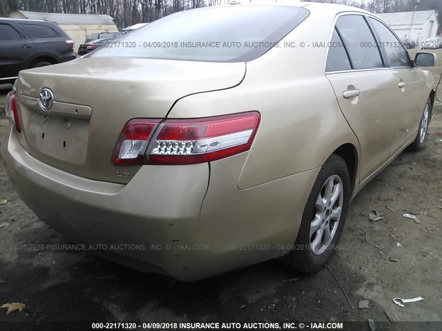 4T1BF3EK5BU172132 - 2011 TOYOTA CAMRY SE/LE/XLE GOLD photo 6