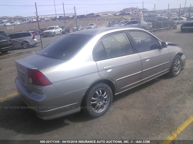 JHMES96674S013899 - 2004 HONDA CIVIC HYBRID SILVER photo 4