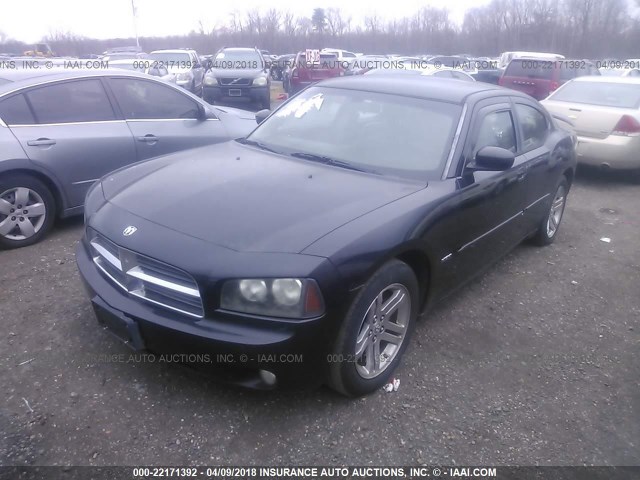 2B3KA53H46H203449 - 2006 DODGE CHARGER R/T BLACK photo 2