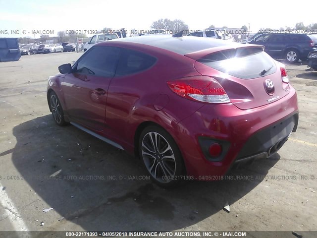 KMHTC6AEXGU292370 - 2016 HYUNDAI VELOSTER TURBO RED photo 3