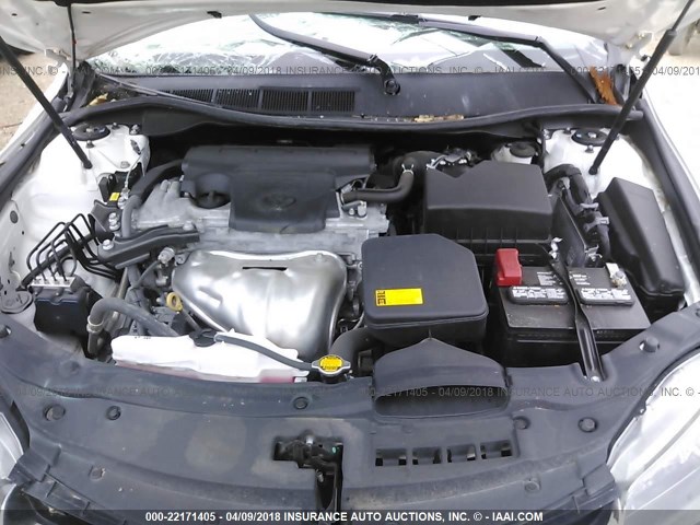 4T1BF1FK8FU063527 - 2015 TOYOTA CAMRY LE/XLE/SE/XSE WHITE photo 10