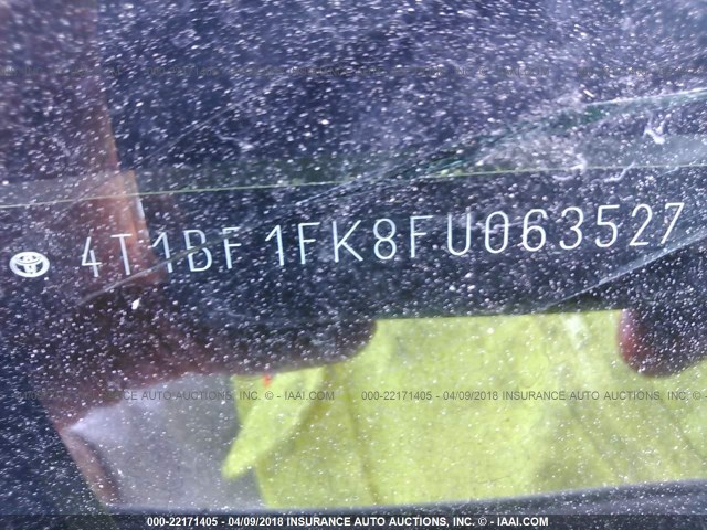 4T1BF1FK8FU063527 - 2015 TOYOTA CAMRY LE/XLE/SE/XSE WHITE photo 9