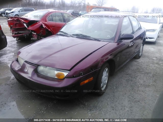 1G8ZH52801Z308437 - 2001 SATURN SL1 MAROON photo 2