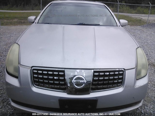 1N4BA41E45C858106 - 2005 NISSAN MAXIMA SE/SL SILVER photo 6