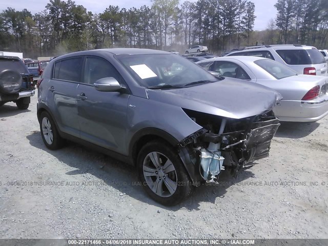 KNDPBCA27C7295362 - 2012 KIA SPORTAGE LX GRAY photo 1