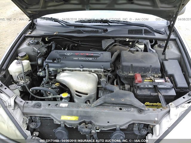 4T1BE32K14U920059 - 2004 TOYOTA CAMRY LE/XLE/SE ნაცრისფერი ფოტო 10