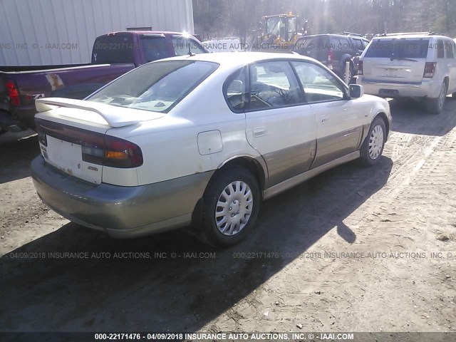 4S3BE896737200529 - 2003 SUBARU LEGACY OUTBACK 3.0 H6/3.0 H6 VDC WHITE photo 4