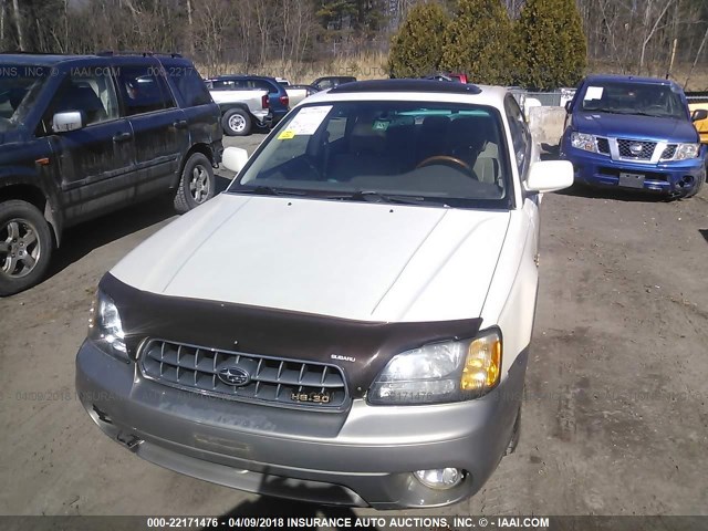 4S3BE896737200529 - 2003 SUBARU LEGACY OUTBACK 3.0 H6/3.0 H6 VDC WHITE photo 6