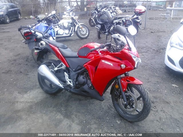 MLHMC4106D5303952 - 2013 HONDA CBR250 R RED photo 1