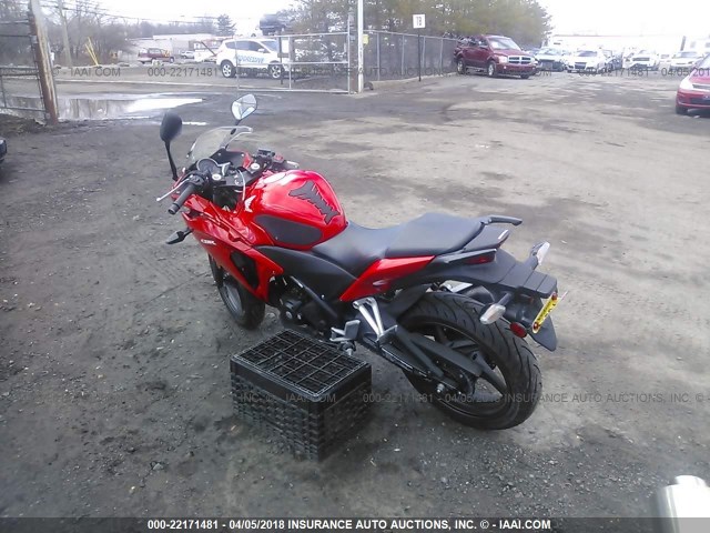 MLHMC4106D5303952 - 2013 HONDA CBR250 R RED photo 3