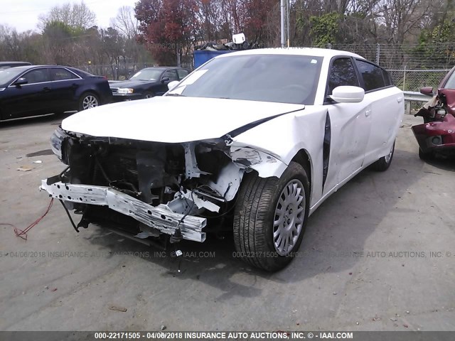 2C3CDXKT6GH333671 - 2016 DODGE CHARGER POLICE WHITE photo 2