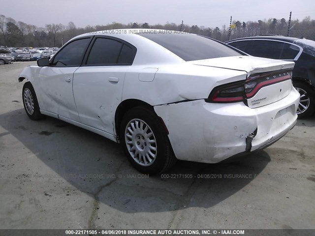 2C3CDXKT6GH333671 - 2016 DODGE CHARGER POLICE WHITE photo 3