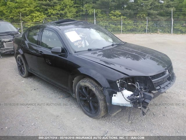 1C3CDZCB4DN626960 - 2013 DODGE AVENGER SXT BLACK photo 1