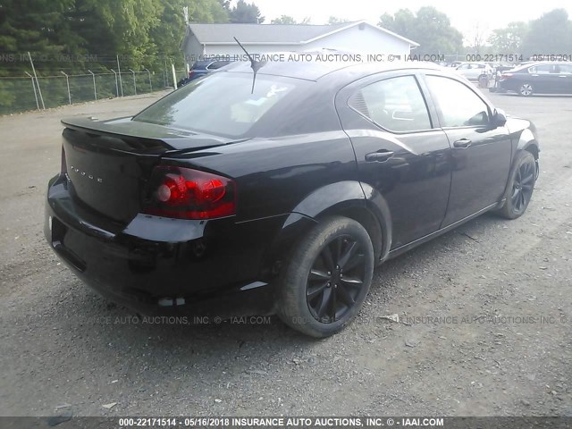 1C3CDZCB4DN626960 - 2013 DODGE AVENGER SXT BLACK photo 4