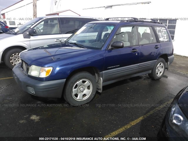 JF1SF63551H751573 - 2001 SUBARU FORESTER L BLUE photo 2